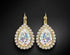 Auskari "Debesu Piliens (White Patina)" ar Swarovski™ kristāliem